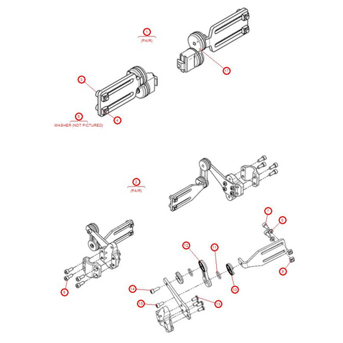 M1 Calf Support Brackets